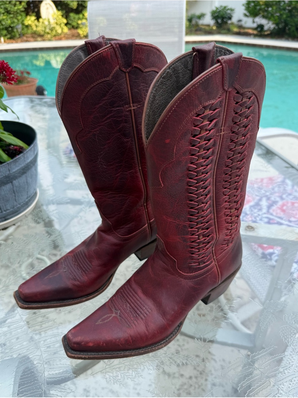 👠Shyanne Woman’s Deep Red Cowboy Boots Made Well. Size 8 - Picture 10 of 10